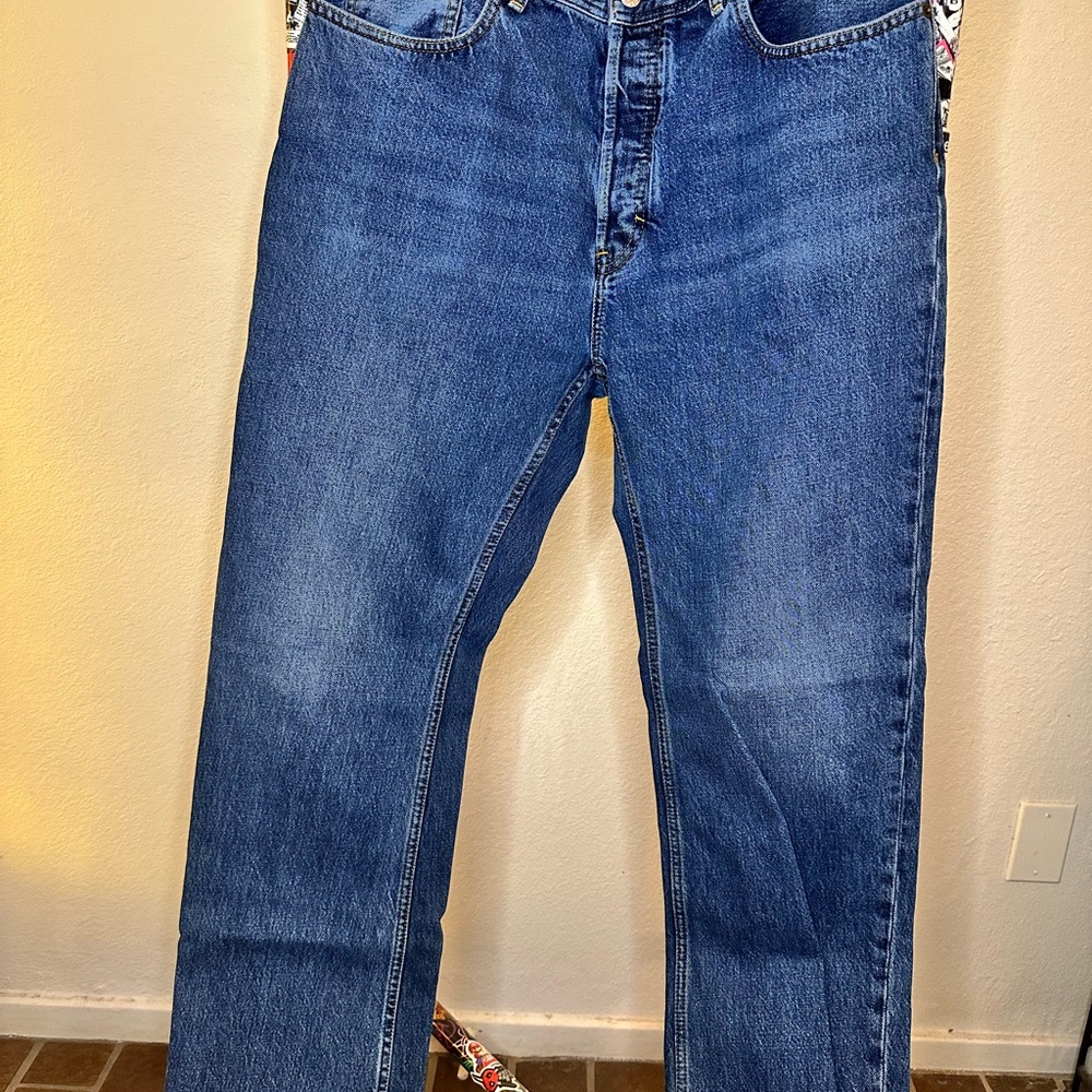 Acne Blue Straight Jeans Classic Style